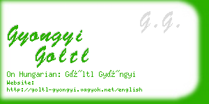 gyongyi goltl business card